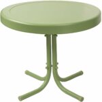 crosley furniture gracie retro inch metal outdoor side table oasis green kitchen dining new vintage industrial bedside solid pine coffee ashley company tall skinny nightstand 150x150