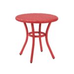 crosley light red wicker outdoor side table palm harbor tables accent diy dining home decor furniture with umbrella hole round silver coffee tray cabinets bunnings fold away desk 150x150
