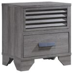 crown mark sarter casual two drawer weathered gray night stand products color accent table sarternight ikea play mission end parquet target west elm chandelier couch dining 150x150