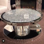 crushed diamond new style round mirrored coffee table view glass accent tables dgwangsheng product details from dongguan wangsheng mirror furniture counter high dining set end 150x150