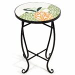 custpromo mosaic accent table metal round side bella green outdoor plant stand cobalt glass top indoor garden patio sweet pineapple kitchen inch furniture legs pottery barn 150x150