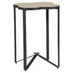 cynthia modern classic quatrefoil limestone iron accent end table product kathy kuo home black metal outdoor side wall west elm industrial storage console grey bedside lights 150x150
