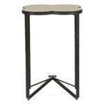 cynthia modern classic quatrefoil limestone iron accent end table product wood view full size white gloss console metal bar threshold acrylic round chairs winsome timmy diy legs 150x150