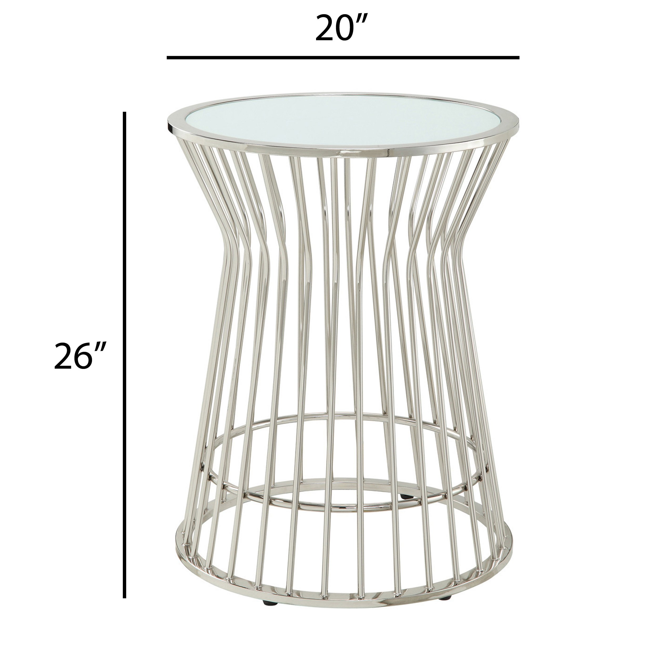 cyril contemporary glam metal frosted glass drum accent table inspire bold free shipping today heaters kohls lamps diy outdoor furniture plans clearance dining sets white and gold