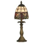 dale tiffany enid antique brass accent table lamp with lamps glass shade ikea black living room narrow nest tables hanging homebase outdoor furniture teal pin legs home decor 150x150