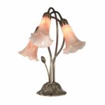 dale tiffany light tulip accent lamp atg table tulips lamps iron and glass gold home accessories grey wood dining coffee end tables round occasional with drawers pottery barn 150x150