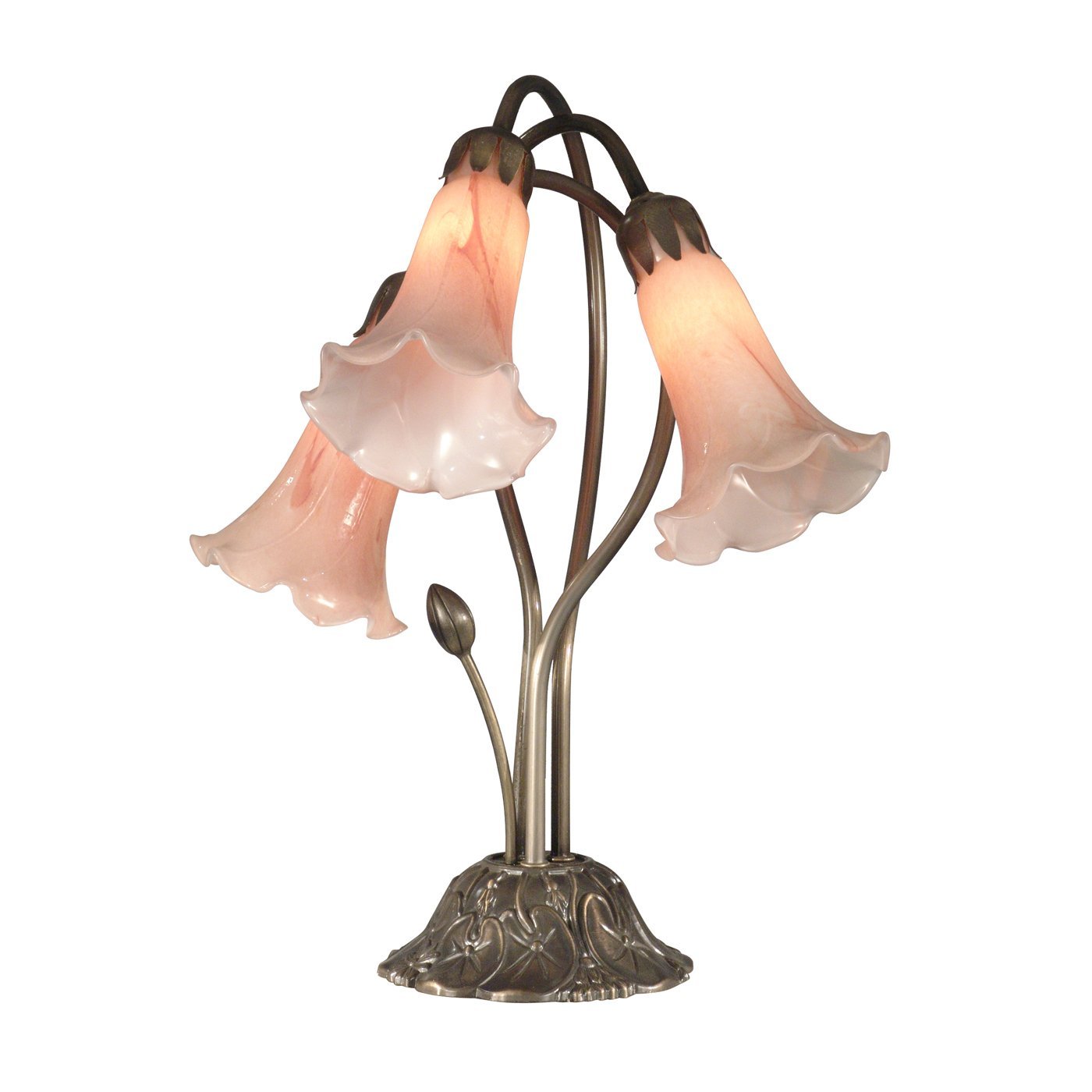 dale tiffany light tulip accent lamp atg table tulips lamps iron and glass gold home accessories grey wood dining coffee end tables round occasional with drawers pottery barn