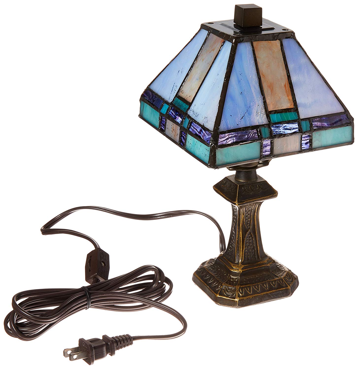 dale tiffany tranquility mission mini table lamp antique brass accent lamps and art glass shade nautical kitchen side designs hollywood mirror cabinet outdoor wicker coffee with