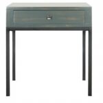 danforth accent table teal blue safavieh your way get white wire side small antique marble top resin wicker furniture hammered metal coffee demilune console counter height dining 150x150