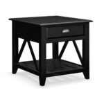 daniel drawer black accent table from winsomewood linens plantation cove coastal end value city furniture with globe lamp outdoor coffee small couch tables inch square vinyl 150x150