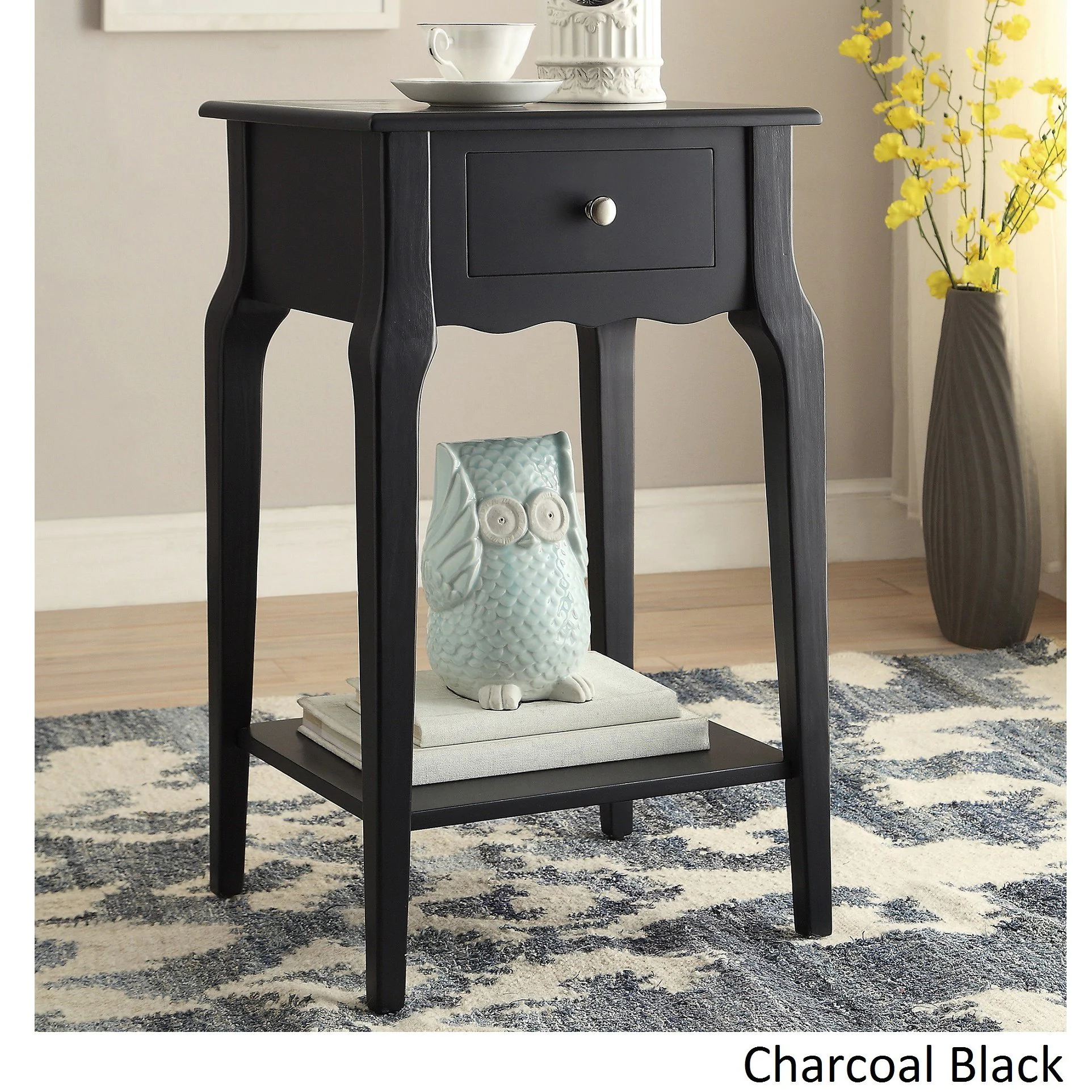 daniella drawer wood storage accent end table inspire bold black room essentials free shipping today round decorative cover battery powered lamps entry and mirror set cherry
