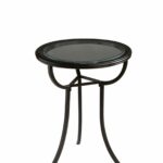 danley transitional round accent table black side pink metal metalworks flowing silhouette legs italian sofa italia target storage furniture trestle base giant wall clock monarch 150x150