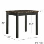 darcy piece metal and faux marble accent table set inspire bold free shipping today restaurant asian lamps runner placemats home decoration design gloss coffee unfinished chairs 150x150