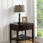 darina dark cherry nightstand and nightstands winsome daniel accent table with drawer black finish sheesham wood nest tables counter height console small mirror sets orange side 150x150