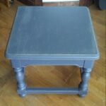 dark gray painted end table shabby chic accent for ori charcoal blue refurbished vintage and slightly distressed this looks great country farmhouse primitive traditional ashley 150x150