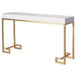 davinci hollywood regency white lacquer gold console table kathy product accent kuo home pier one art blue outdoor side ikea storage bins industrial set round coffee tables bath 150x150