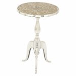 decmode aluminum mosaic round accent table products bedford jute rope target threshold windham seagrass coffee white dining gray marble country tables piece set bankers desk lamp 150x150