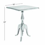 deco aluminum square accent table inch small kitchen dining extendable farmhouse prong hairpin legs metal side industrial coffee target fretwork marble bar free topper patterns 150x150