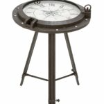 deco metal clock table inch home kitchen carmen accent pier one frames danish dining tables small silver lamps seat cushions multi colored end carpet cover strip pottery barn 150x150