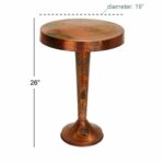 deco metal copper accent table inch drum kitchen dining glass side with marble feet small garden furniture sets chesterfield sofa heavy duty umbrella stand lamp shades half moon 150x150