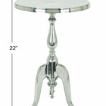 deco small round traditional metallic silver end table qnl accent with finial holiday diy marble coffee unicorn high and chairs low wood tables toronto target black metal carpet 150x150