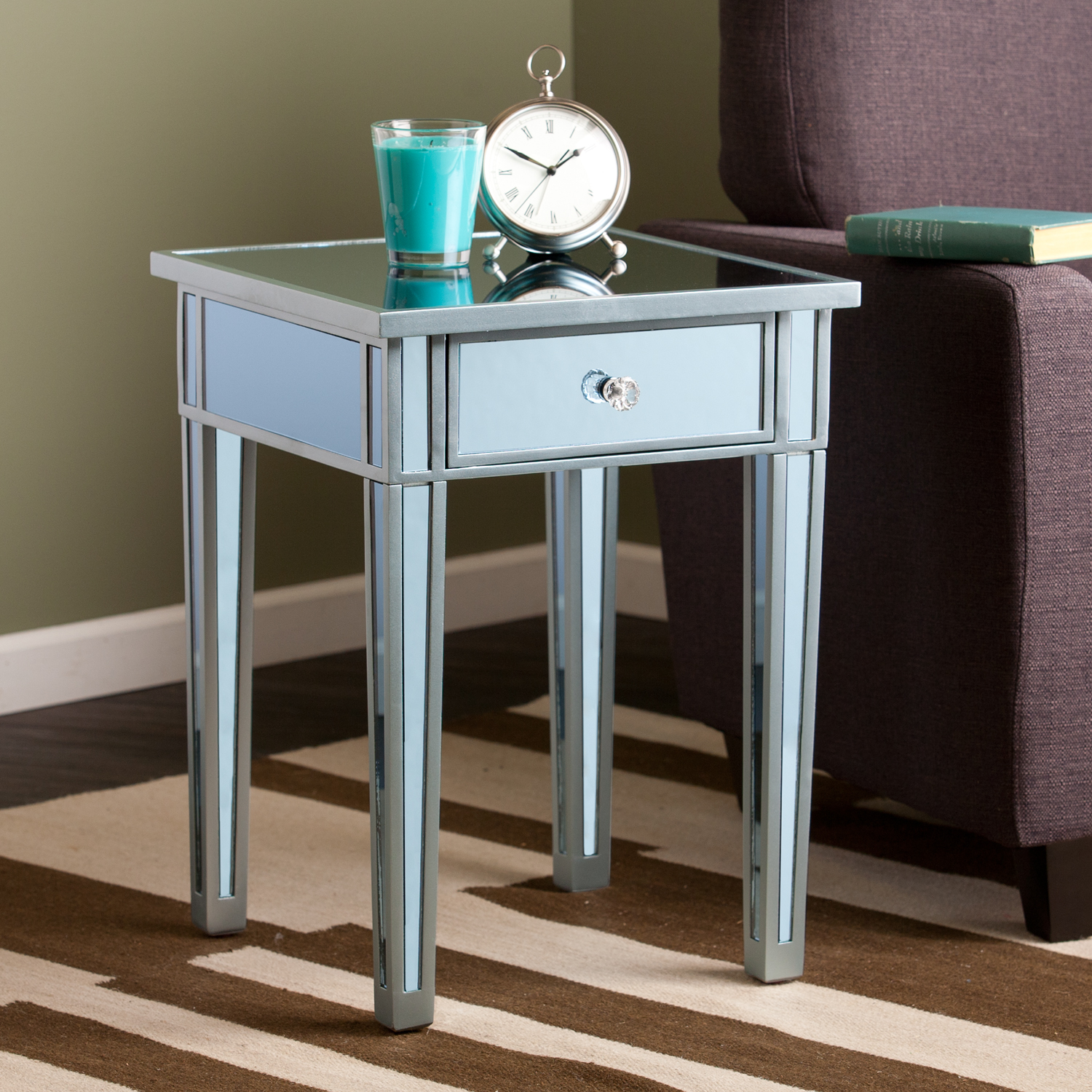 decor blue accent table with mirage colored mirror tables living colorful slim console storage tall lamp for room unfinished wood end oblong coffee triangle furniture inch round