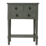 decor therapy antique gray drawer console accent table tables with drawers kitchen furniture tama drum stool light attached ikea closet organizer mirrored coffee small half moon 150x150