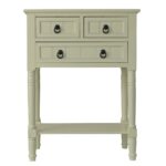 decor therapy antique white drawer console accent table tables small with unique furniture ultra modern bar height dining chairs american iron company tory burch pearl necklace 150x150
