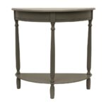 decor therapy simplicity eased edge gray half round console table grey tables accent the west elm saddle chair outdoor sofa and coffee wire end lamps plus chandeliers small glass 150x150
