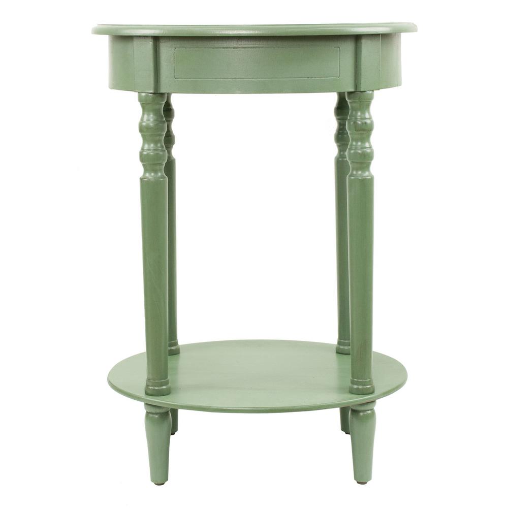 decor therapy simplify antique green oval end table the tables accent glass dining set lighting lamps teak folding pottery barn art brushed silver side metal garden storage