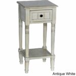 decor therapy simplify one drawer square accent table antique white with drawers hooper console tall round yellow unique cabinets outdoor grill island marble coffee toronto green 150x150