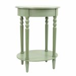 decor therapy simplify oval accent table antique green metal kitchen dining drum throne height hallway with storage contemporary round nautical themed lighting ethan allen windsor 150x150