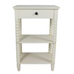 decor therapy spindle antique white side table the end tables wood accent black patio small cabinet with doors pottery barn dining contemporary glass target threshold marble top 150x150
