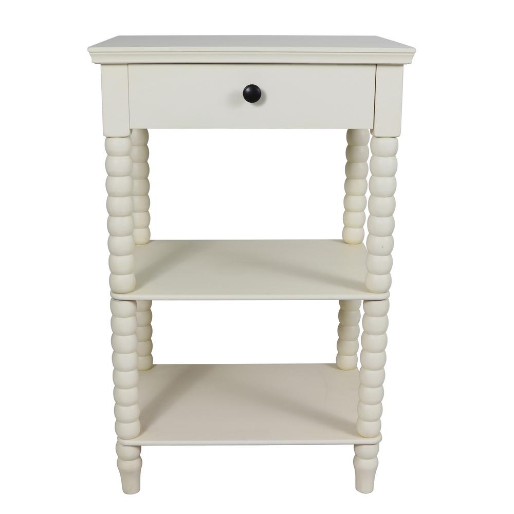 decor therapy spindle antique white side table the end tables wood accent black patio small cabinet with doors pottery barn dining contemporary glass target threshold marble top