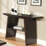 decor whit marble and brown table reflections espresso ideas console gloss modern behin tures wood looking decorating oak white ferndale nate small dark berkus good height round 150x150