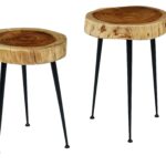 decoration wood and iron end table global archive accent tables set dining legs pier sofa nautical cocktail inch square tablecloth butcher block slab tall bar oak threshold ikea 150x150