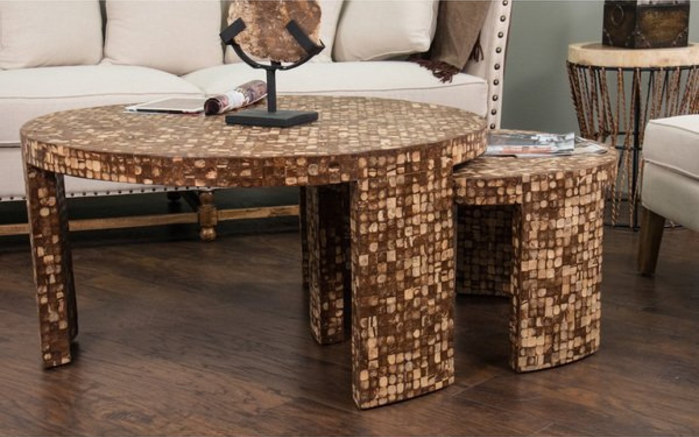 decorative durham modern brown round accent nesting table hot cupboards bar style easter runner quilt patterns pearl drum throne with backrest iron and chairs sectional ott long