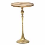 decorative metal and wood accent table small brass pottery barn living room sets centerpieces end tables ikea wooden bedside lamps outside patio set hammered copper top quality 150x150