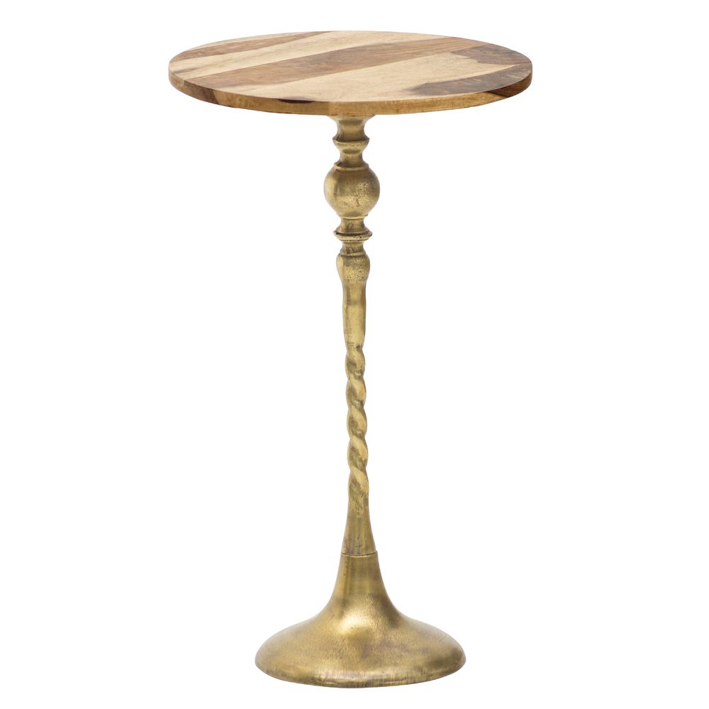 decorative metal and wood accent table small brass pottery barn living room sets centerpieces end tables ikea wooden bedside lamps outside patio set hammered copper top quality