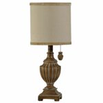 delacora kerala tall accent table lamp with hardback lamps fabric shade dining decoration accessories battery operated lighting yellow home decor accents wood pedestal stand pork 150x150
