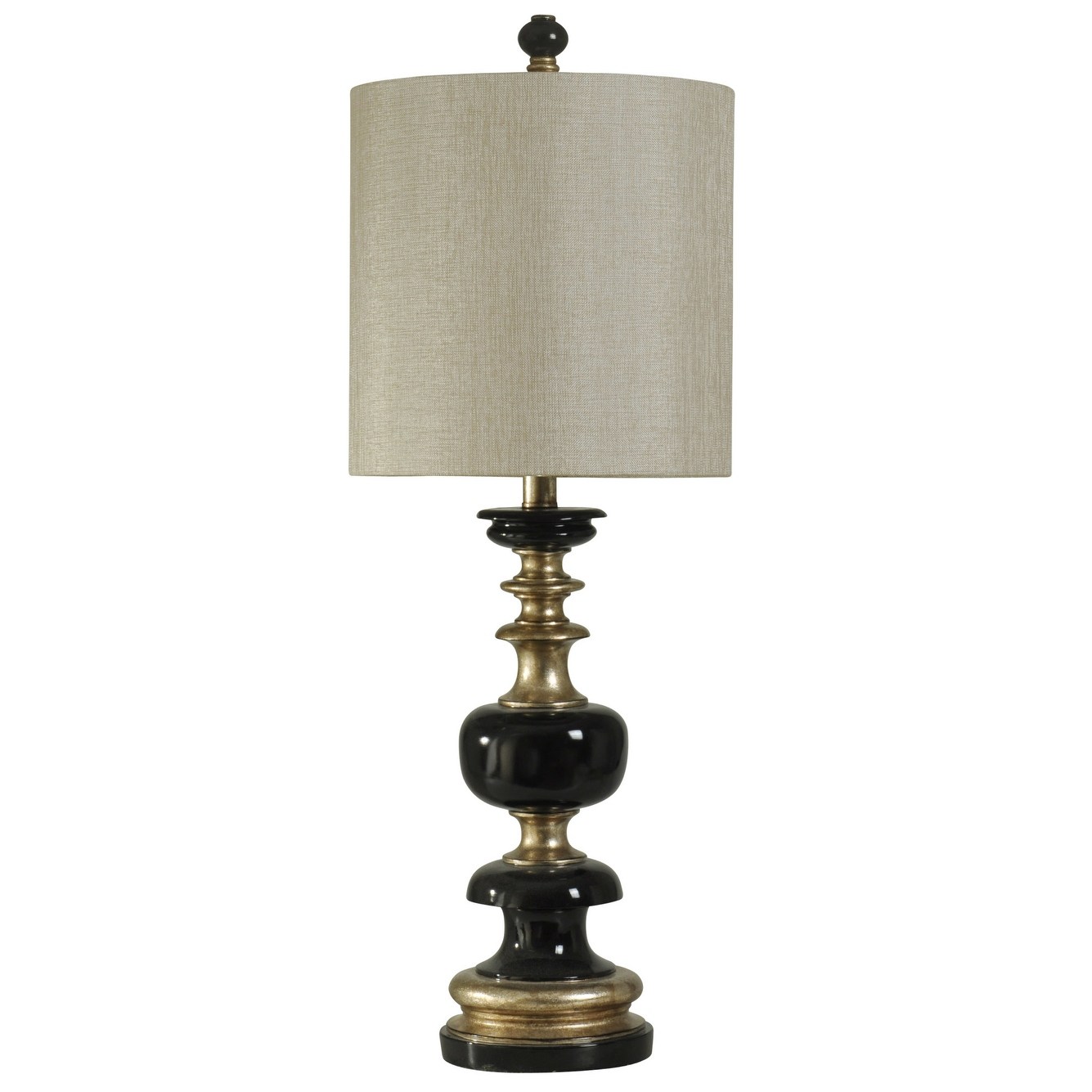 delacora kingston tall accent table lamp with hardback fabric shade lamps black gold free shipping today pottery barn flooring and marble end dining behind couch ashley stewart