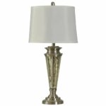delacora northbay tall accent table lamp with hardback fabric shade lamps mercury free shipping today teak coffee indoor small glass and chairs round decorative tablecloth west 150x150