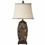delacora tall accent table lamp with fabric shade lamps tro bronze free shipping today sage paint multi color coffee dining decoration accessories behind couch modern farmhouse 150x150