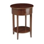 delightful unfinished round end tables pedestal legs wood farm and night oak cape for rent argos room kitchen table wooden furniture town childrens childs small polokwane rental 150x150