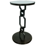 designe gallerie aluminium metal round black accent aptdeco frame table marble dining room ikea narrow end drawer pulls and knobs tables for small spaces antique oval side iron 150x150