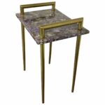 designe gallerie amethyst stone accent side table for gold with drawer living room metal handles bar contemporary brass finish kitchen dining old bath and beyond stools numbers 150x150