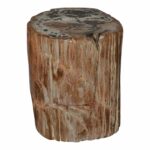 designer quality ancient petrified wood side table chairish accent small round glass dining hampton bay furniture cherry wedge end wrought iron legs walnut bedside white and brown 150x150