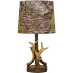 details about new mossy oak deer antler accent lamp home decor hunting living room man cave light tables furniture coffee skinny wall table design ideas black gold round glass 150x150