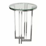 diamond sofa deko polished stainless steel round accent table with clear tempered glass top dekodess metal hover zoom pedestal wood small cane side tables coffee for living room 150x150