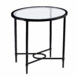 dickinson metal glass oval side table black aiden lane small accent pottery barn white bedside wood stool pier mirrored turquoise console high top kitchen coffee solid trestle 150x150